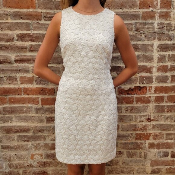 NWT Lilly Pulitzer Mila Lace Shift Dress Resort White Butterfly Garden Lace 6 - Picture 1 of 5